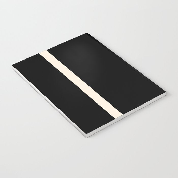 Long Deco - Simple Minimalist Elegance in Almond Cream and Solid Black Notebook Gallery Image 3