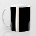 Long Deco - Simple Minimalist Elegance in Almond Cream and Solid Black Coffee Mug Gallery Image 3