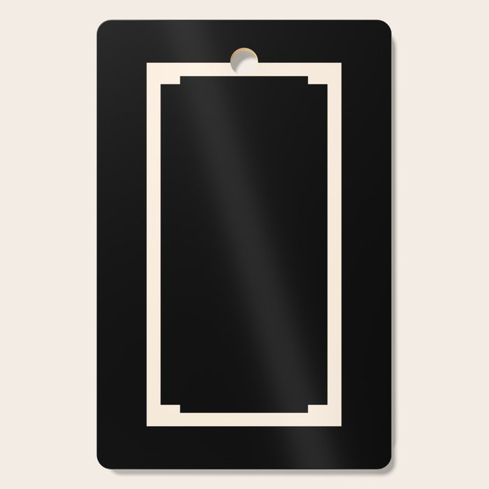 Long Deco - Simple Minimalist Elegance in Almond Cream and Solid Black Cutting Board Gallery Image 1