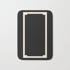 Long Deco - Simple Minimalist Elegance in Almond Cream and Solid Black Bath Mat Gallery Image 1