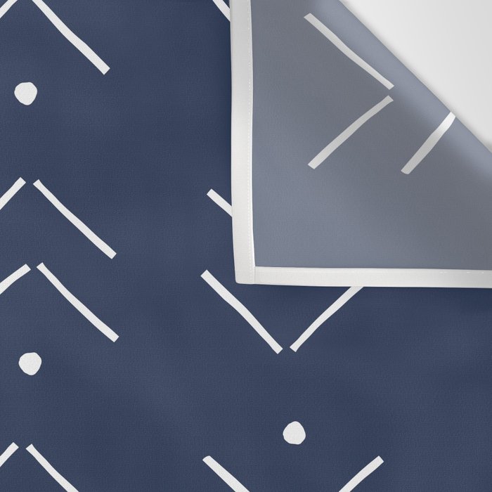 Arrow Lines Pattern in Navy Blue Wall Tapestry Gallery Image 3