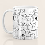 Funny diverse people crowd cartoon pattern Coffee Mug Gallery Image 3