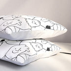 Funny diverse people crowd cartoon pattern Pillow Sham Gallery Image 3