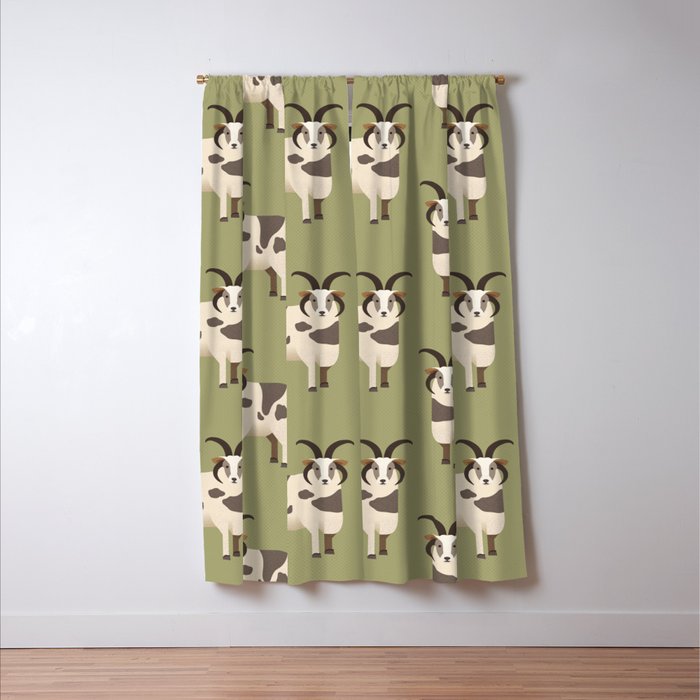 Whimsy Jacob Sheep Window Curtain Gallery Image 3