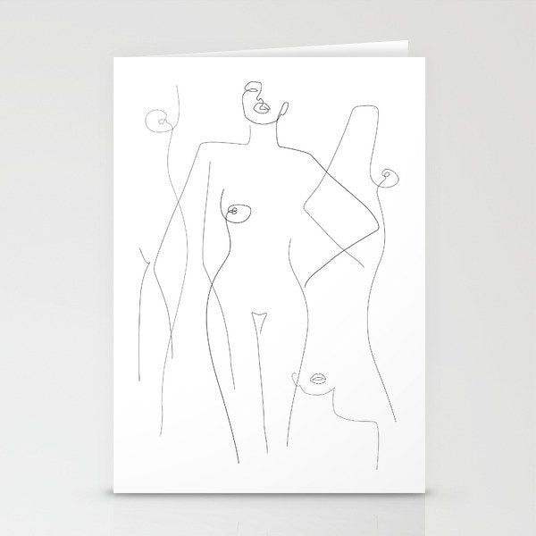 Nude and Naked Stationery Card Gallery Image 2