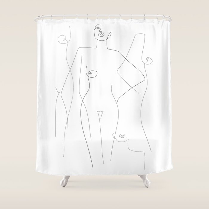 Nude and Naked Shower Curtain Gallery Image 1
