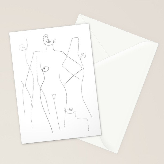 Nude and Naked Stationery Card Gallery Image 2
