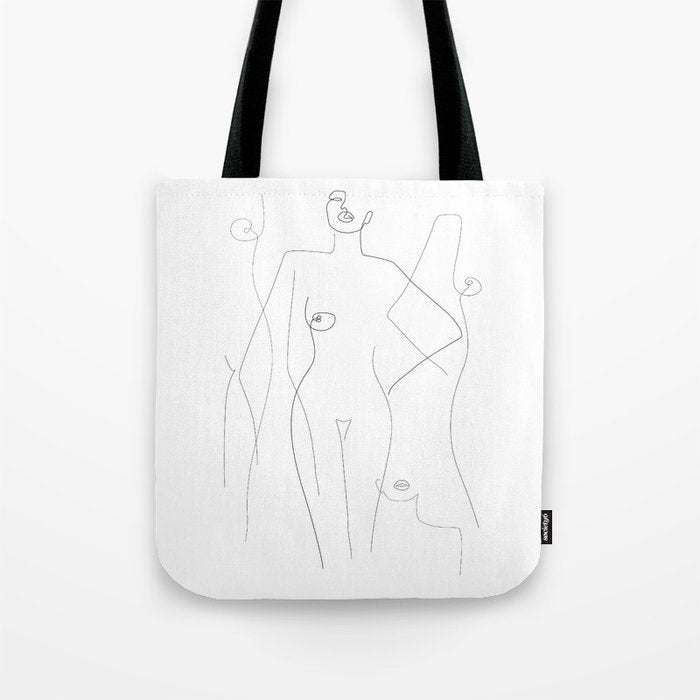 Nude and Naked Tote Bag Gallery Image 1