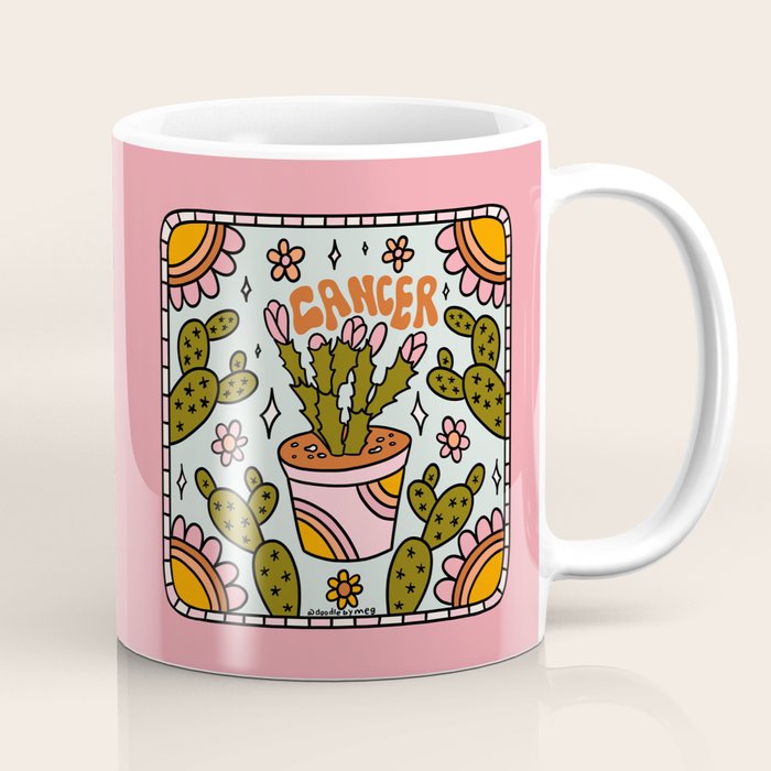 Cancer Zodiac Cactus Coffee Mug Gallery Image 1