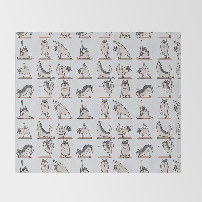 Wolf Yoga Throw Blanket Gallery Image 2