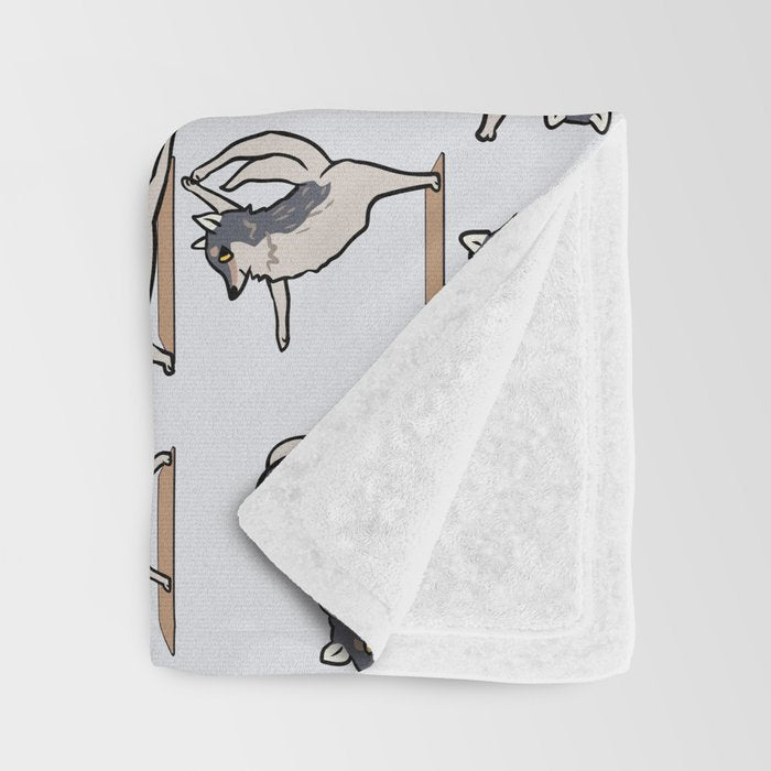 Wolf Yoga Throw Blanket Gallery Image 3