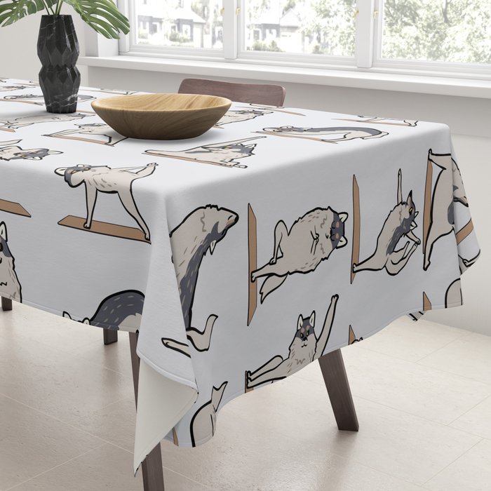 Wolf Yoga Tablecloth Gallery Image 3