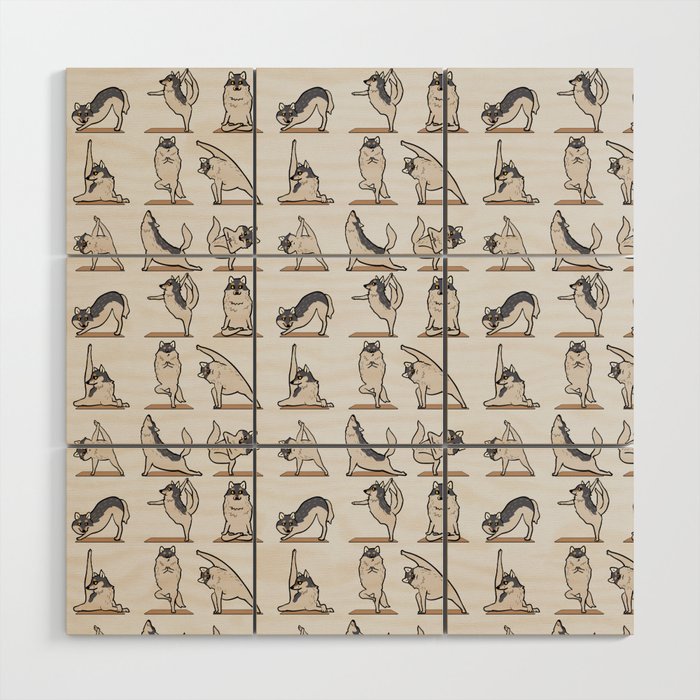 Wolf Yoga Wood Wall Art Gallery Image 1