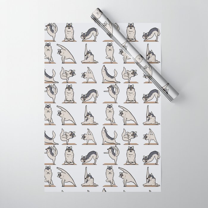 Wolf Yoga Wrapping Paper Gallery Image 1
