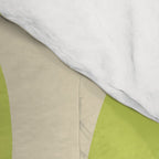 Modern Liquid Swirl Abstract Pattern Light Lime Linden and Beige Comforter Gallery Image 4