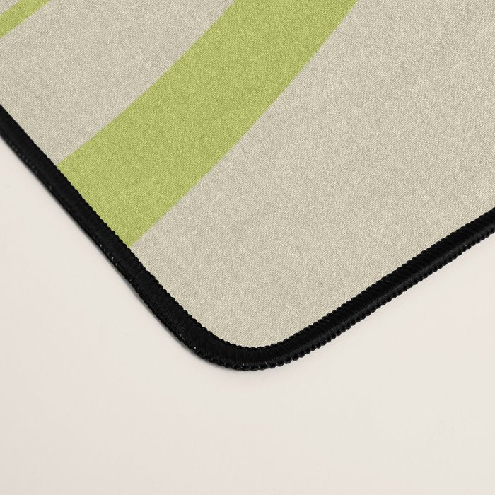 Modern Liquid Swirl Abstract Pattern Light Lime Linden and Beige Desk Mat Gallery Image 4