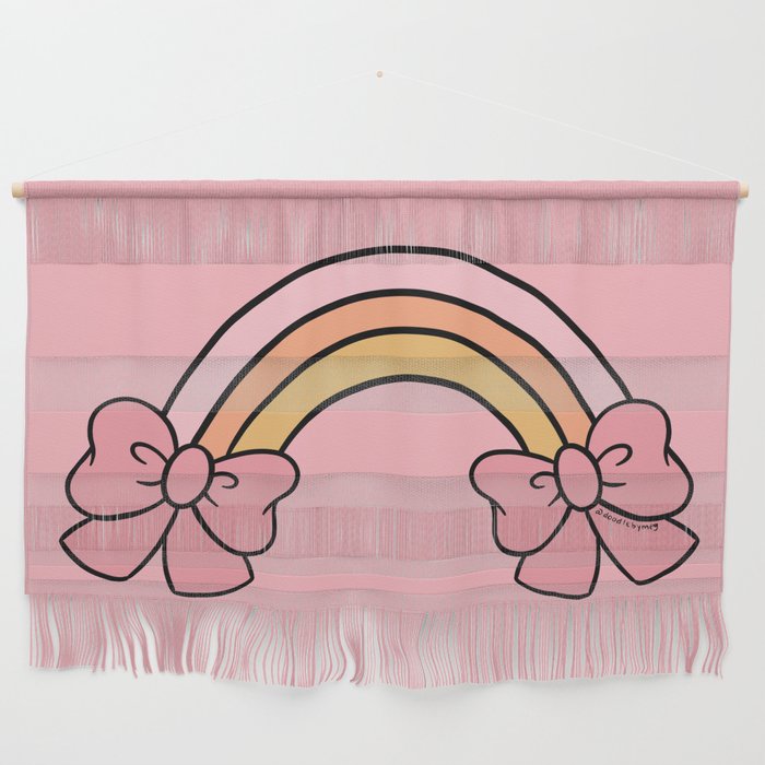 Bow Rainbow in Pink Wall Hanging Gallery Image 1