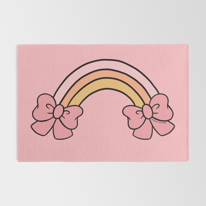 Bow Rainbow in Pink Rug Gallery Image 2