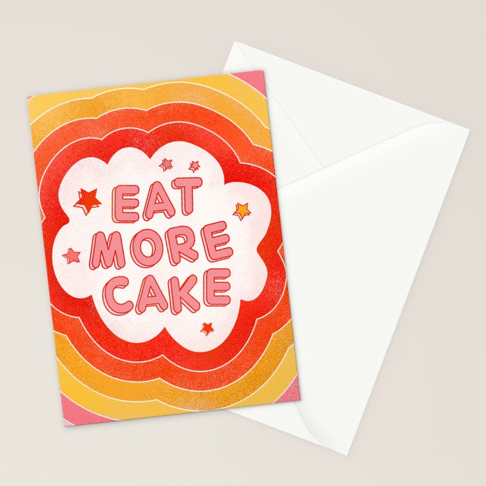 EAT MORE CAKE Stationery Card Gallery Image 2
