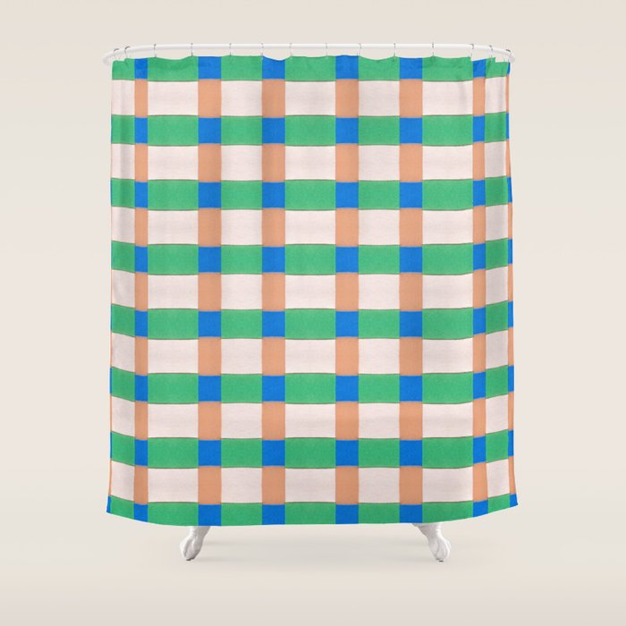 Paper Weaving Pattern #3 Shower Curtain Gallery Image 1