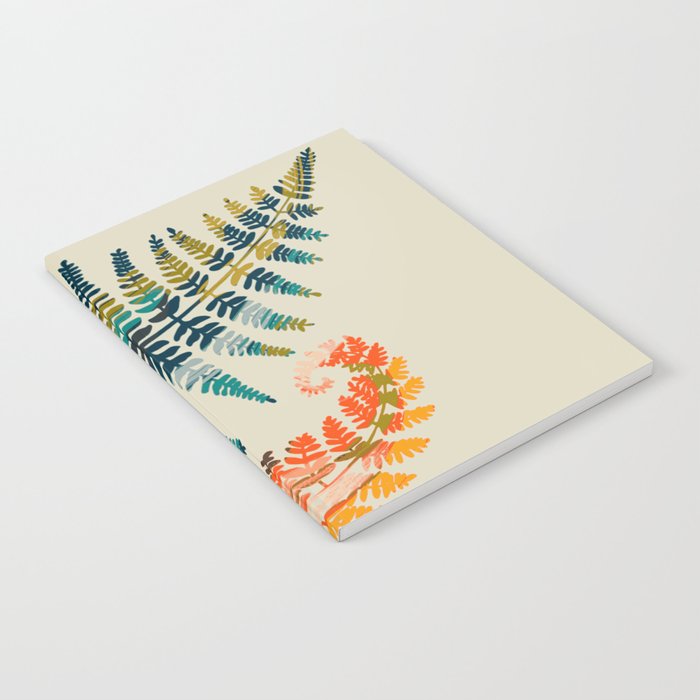 colorful fern leaves Notebook Gallery Image 1