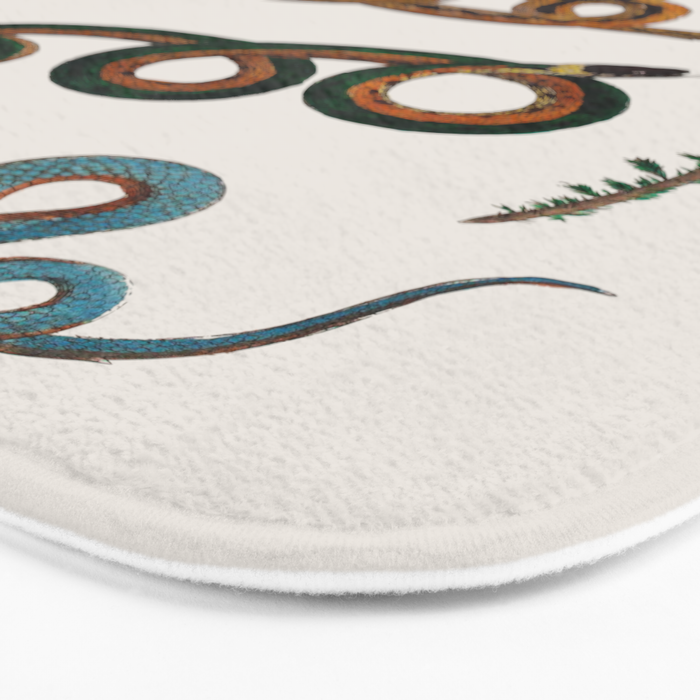 Albertus Seba Baby Breath Snakes  Bath Mat Gallery Image 3