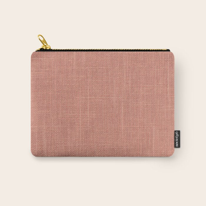 Salmon Linen Texture Carry All Pouch Gallery Image 1