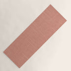 Salmon Linen Texture Yoga Mat Gallery Image 1