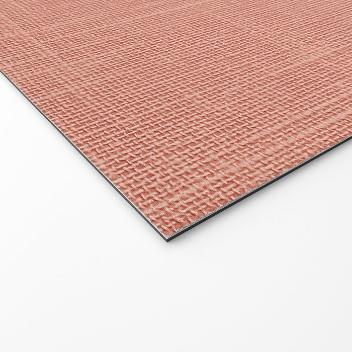 Salmon Linen Texture Welcome Mat Gallery Image 2