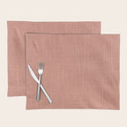 Salmon Linen Texture Placemat Gallery Image 1