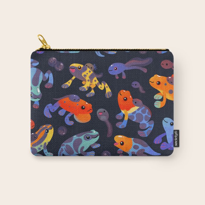 Poison dart frogs - dark Carry All Pouch Gallery Image 1