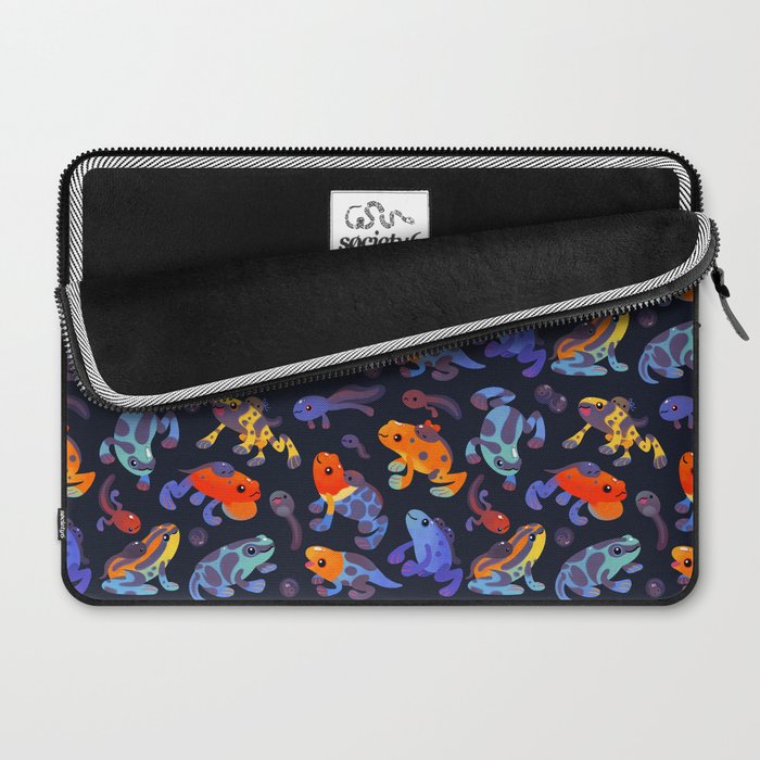 Poison dart frogs - dark Laptop Sleeve Gallery Image 2
