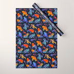 Poison dart frogs - dark Wrapping Paper Gallery Image 1