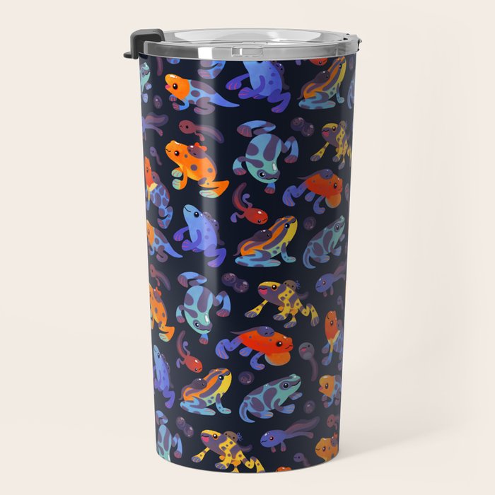 Poison dart frogs - dark Travel Mug Gallery Image 3