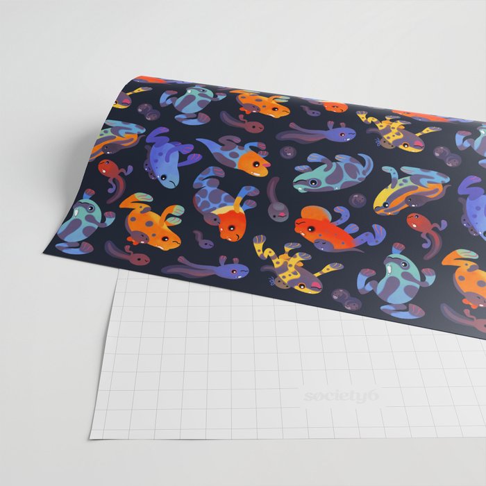 Poison dart frogs - dark Wrapping Paper Gallery Image 2