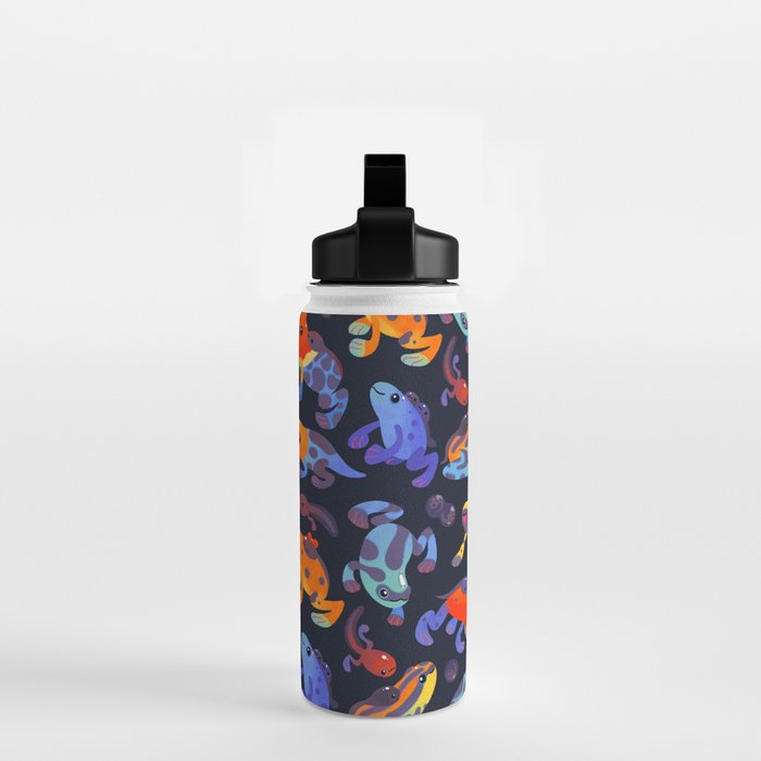 Poison dart frogs - dark Water Bottle Gallery Image 2