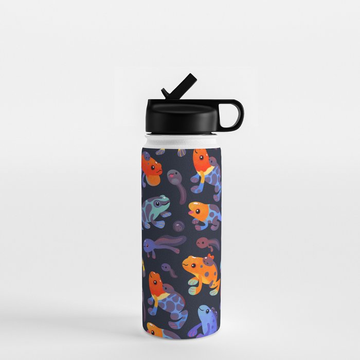 Poison dart frogs - dark Water Bottle Gallery Image 1