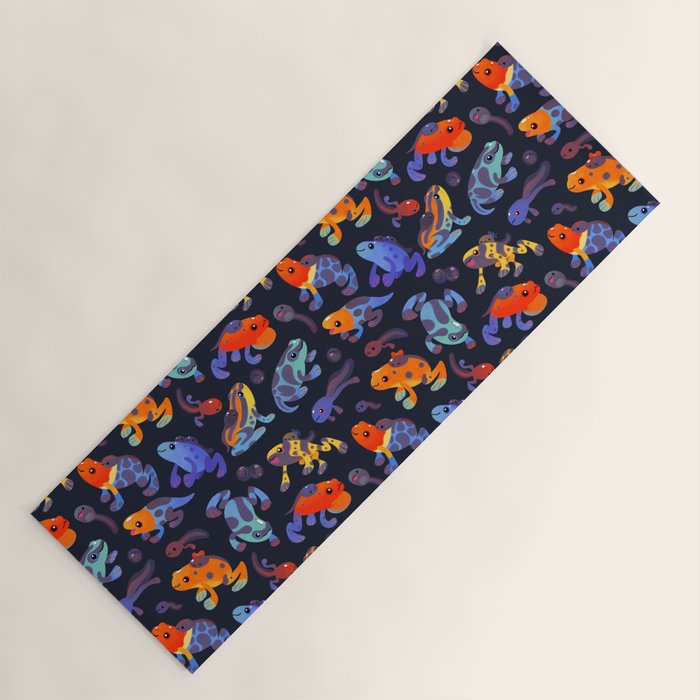 Poison dart frogs - dark Yoga Mat Gallery Image 1