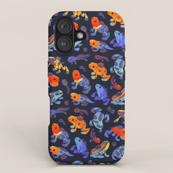 Poison dart frogs - dark iPhone Case Gallery Image 1
