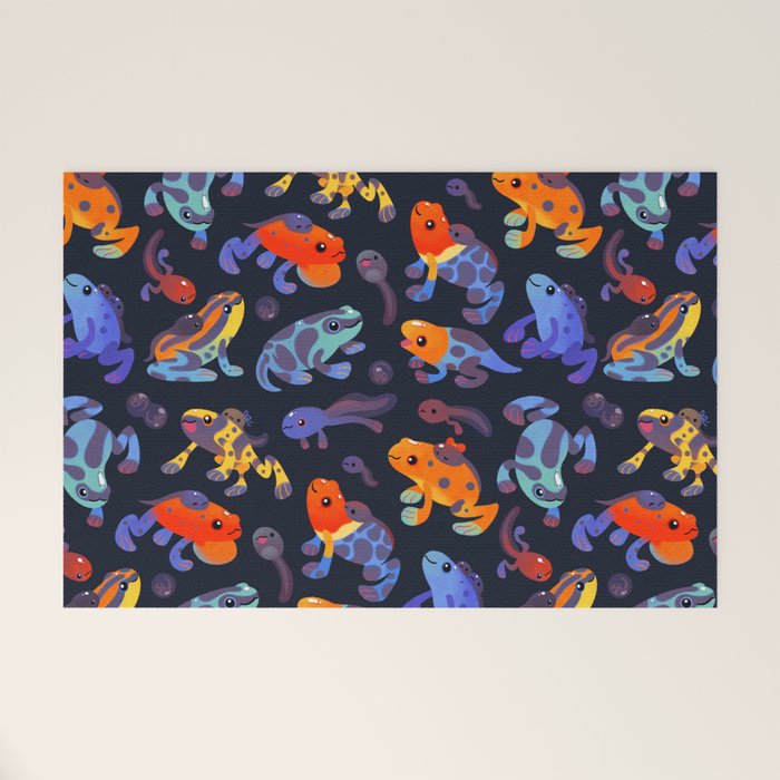 Poison dart frogs - dark Welcome Mat Gallery Image 1