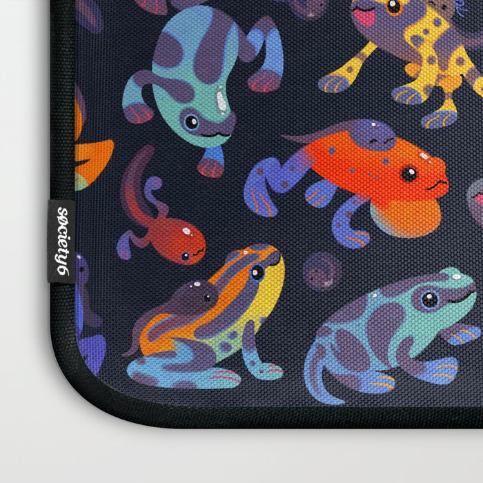 Poison dart frogs - dark Laptop Sleeve Gallery Image 3