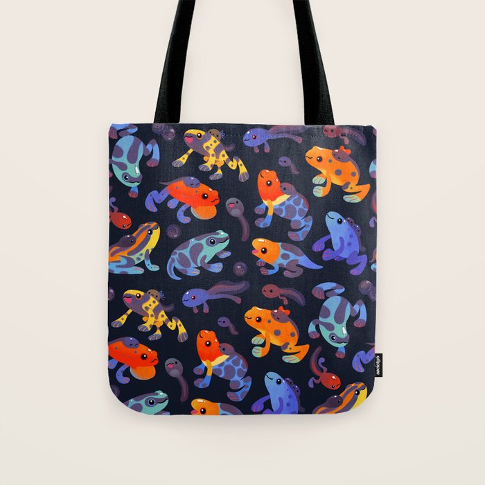 Poison dart frogs - dark Tote Bag Gallery Image 1