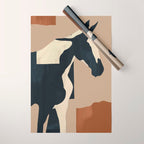 Abstract Minimal Horse 8 Wrapping Paper Gallery Image 1