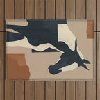 Abstract Minimal Horse 8 Outdoor Rug Gallery Image 1