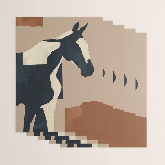 Abstract Minimal Horse 8 Wrapping Paper Gallery Image 3
