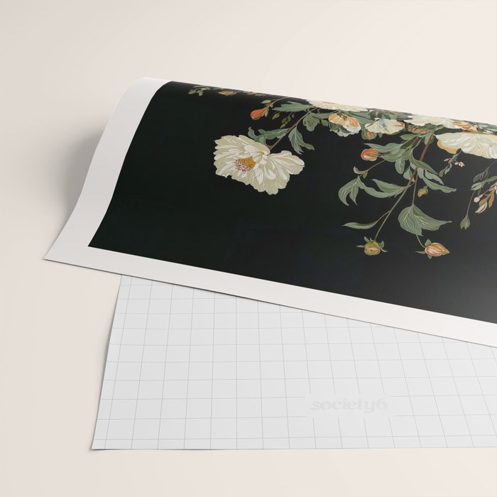 William Morris sage green Autumn Floral Print Art Nouveau maximalist wall art fall Flower Poster Wrapping Paper Gallery Image 2