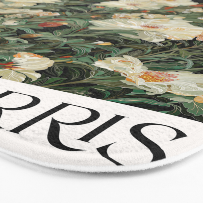 William Morris sage green Autumn Floral Print Art Nouveau maximalist wall art fall Flower Poster Bath Mat Gallery Image 3