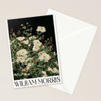 William Morris sage green Autumn Floral Print Art Nouveau maximalist wall art fall Flower Poster Stationery Card Gallery Image 2
