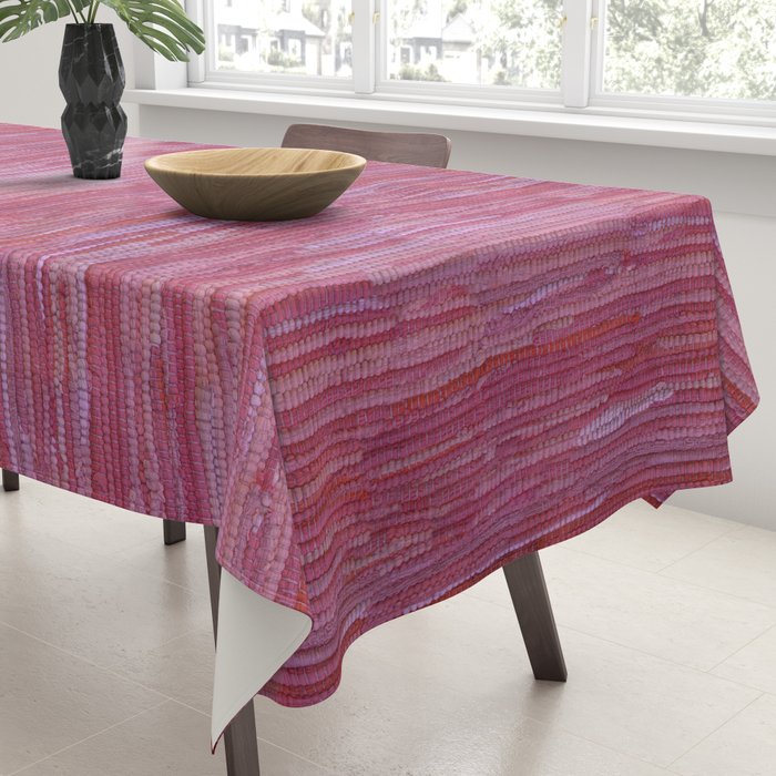 Old Market Textile in Pink Tablecloth Gallery Image 3