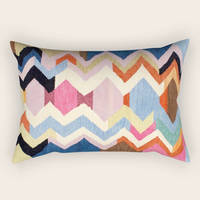 Colored Oriental  Berber Traditional Moroccan Artwork  Rectangular Pillow Gallery Image 2